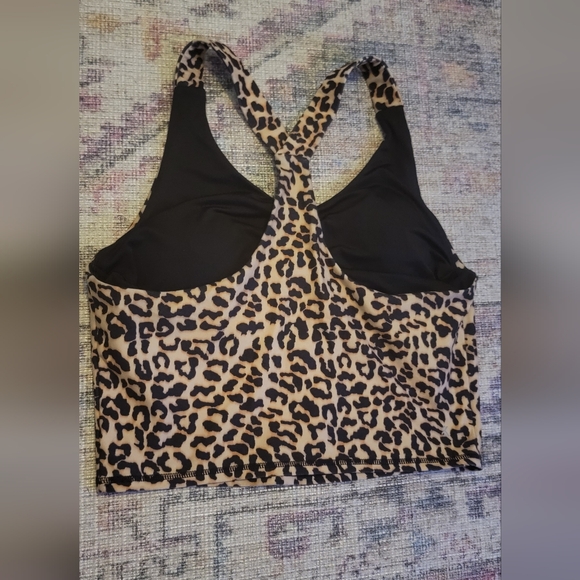 Kyodan Leopard Print Longline Sports Bra Top Size L - Picture 2 of 3